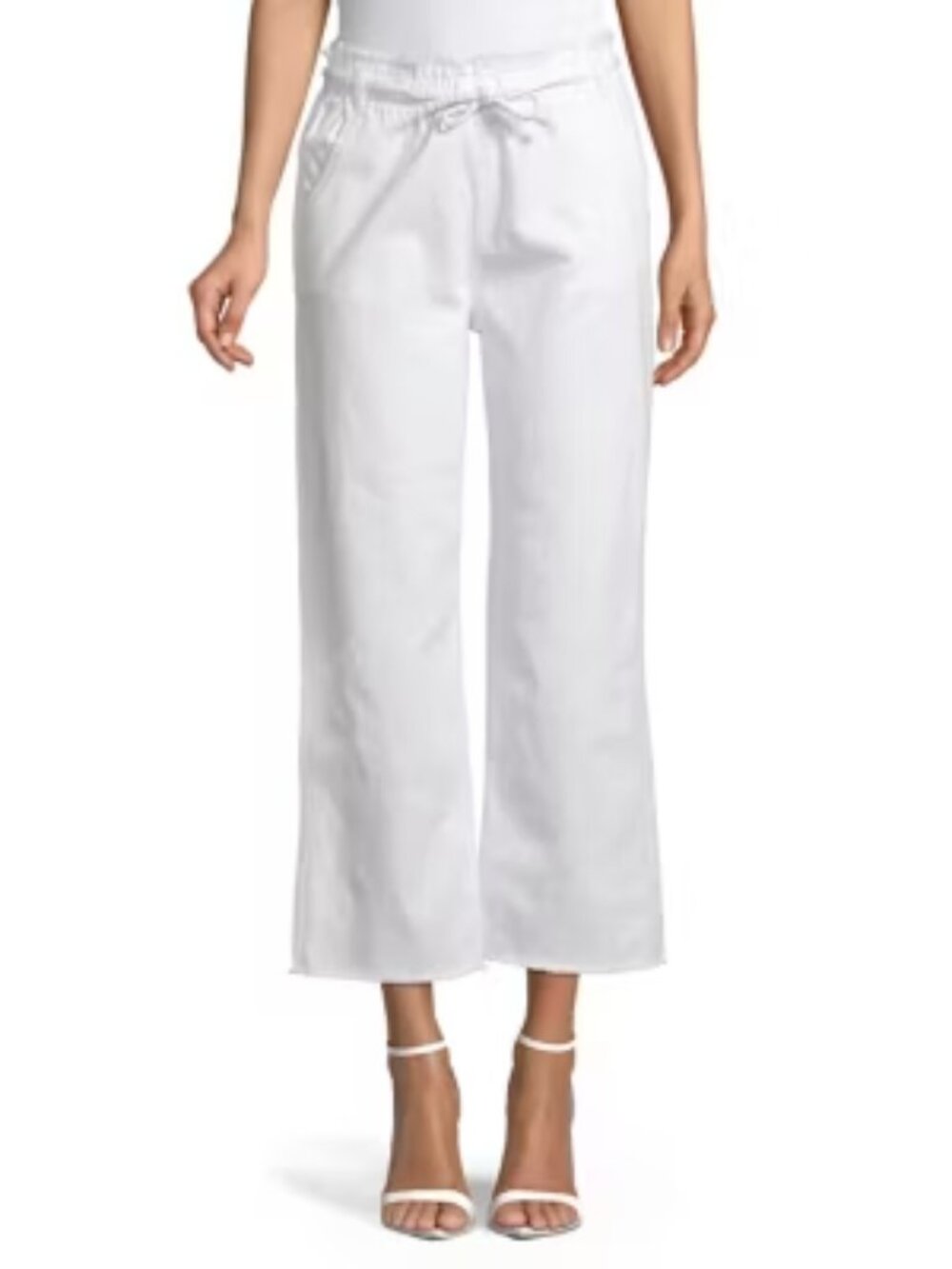 EUC! | Design Lab Straight-Leg Cropped Pants | Soft White | Size Large